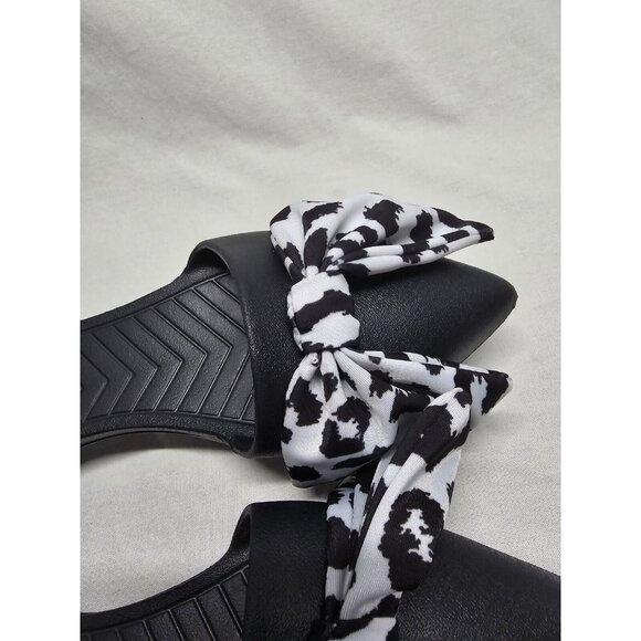 Native Beth Richards Audrey Bow Flats Pointed Toe Slip On Rubber Black Size 8 - Picture 4 of 9